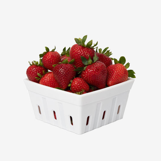 Silicone Berry Bowl Colanders – Set of 3, 5.75", White